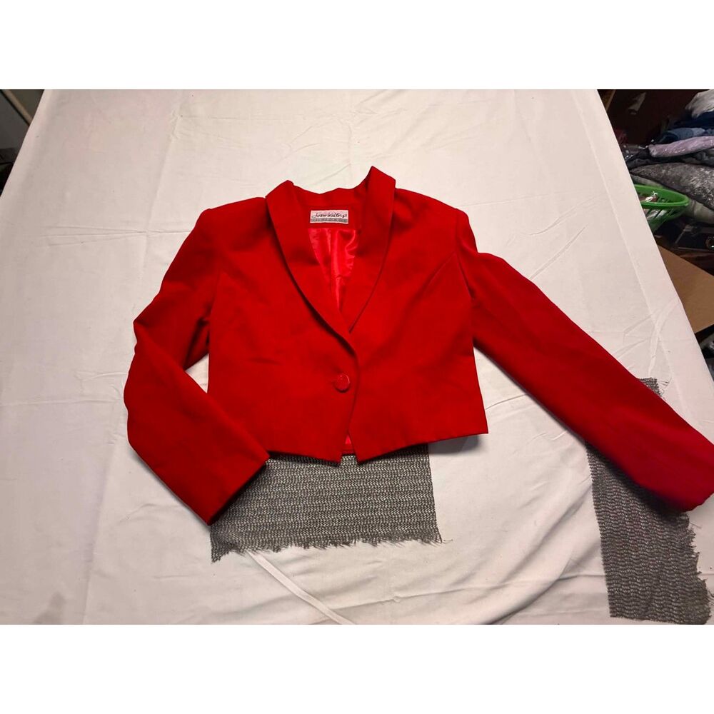 Joan Walters Red Blazer Womens Size 4